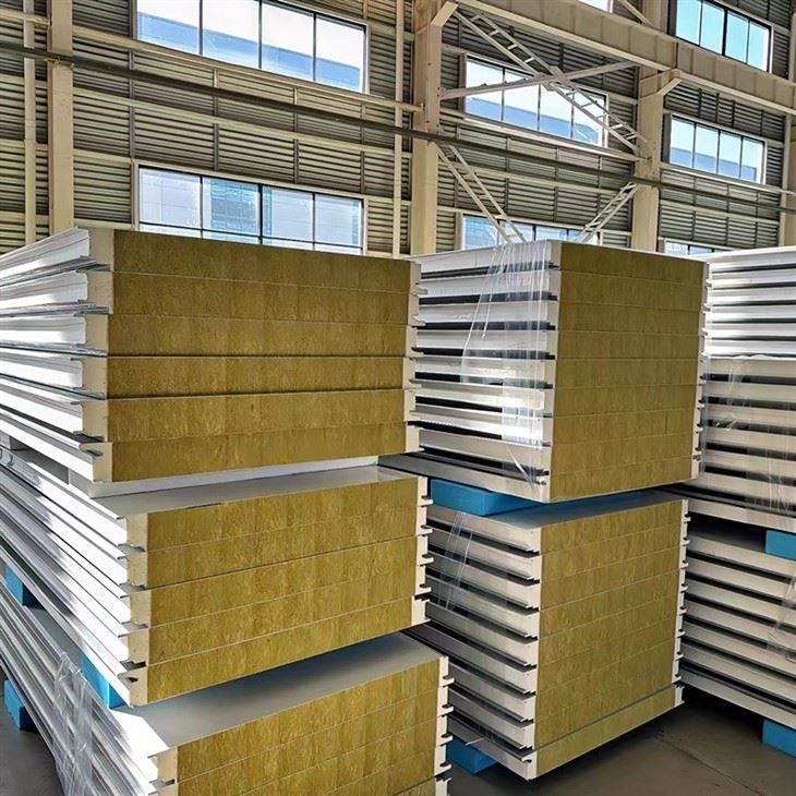 PU Edge Sealing Rockwool Sandwich Panel high quality